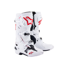 Alpinestars Tech 10 Supervented fehér/piros 40,5 csizma motoros csizma