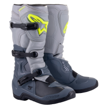 Alpinestars Tech 3 2024 motoros csizma világos szürke-fekete-fluo sárga motoros csizma