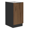  Alsó szekrény, okapi dió/fekete, MENZO 40 D 1F BB