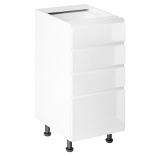  Alsószekrény, fehér/fehér extra magasfényű HG, AURORA D40S4 bútor