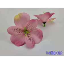  Alsztromélia selyemvirág fej 8 cm - Rózsaszín dekoráció