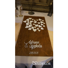  Alternatív vendégkönyv nevesítve, szívekkel és lufikkal dekorációs kellék