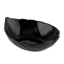 Altom Design Nocturn üveg salátástál- 17,5x13,5 cm - fekete tányér és evőeszköz