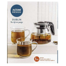  Altom üveg teáskanna szűrővel (0,9 literes) + 2 db üvegpohár (350 ml) vízforraló és teáskanna