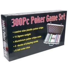  Alu bőröndös póker készlet 300 darab zsetonnal kézitáska és bőrönd