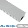  ALU-Design függönykarnis, belső csúszású rúd, szürke (200 cm)