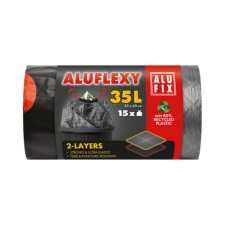 ALUFIX Szemeteszsák ALUFIX 35L Aluflexy húzófüles 2 rétegű 15 db/tekercs tisztító- és takarítószer, higiénia