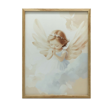 ALUMÍNIUM KERETES FALI PLAKÁT ANGYAL A FELHŐBEN 40X50 CM grafika, keretezett kép