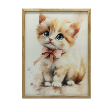 ALUMÍNIUM KERETES FALI PLAKÁT ARUKOS MACSKA 50x70 CM grafika, keretezett kép
