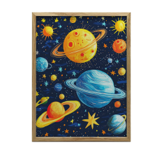  ALUMÍNIUM KERETES FALI PLAKÁT COSMIC HARMONY 70x100 CM grafika, keretezett kép