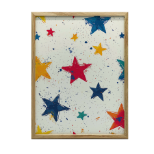 ALUMÍNIUM KERETES FALI PLAKÁT GOLD STAR SZÍNEK 40x50 CM grafika, keretezett kép
