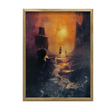  ALUMÍNIUM KERETES FALI PLAKÁT PIRATE ADVENTURE BLACK 70x100 grafika, keretezett kép
