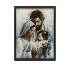 ALUMÍNIUM KERETES FALI PLAKÁT SZENT CSALÁD 60x90 CM grafika, keretezett kép