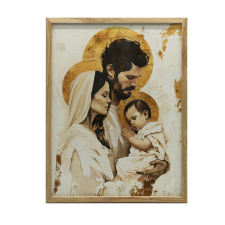  ALUMÍNIUM KERETES FALI PLAKÁT SZENT CSALÁD 70x100 CM grafika, keretezett kép