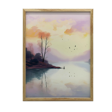  ALUMÍNIUM KERETES PLAKÁT PASTELL TÁJ FALRA 70x100 CM grafika, keretezett kép