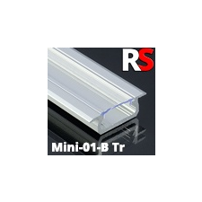  Alumínium RS profil eloxált (MINI-01-B) LED szalaghoz, átlátszó világítási kellék