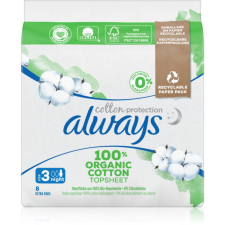 Always Cotton Protection Night egészségügyi betétek parfümmentes 8 db intim higiénia