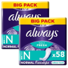 Always Dailies Flexistyle Normal Tisztasági betét 2x58db
