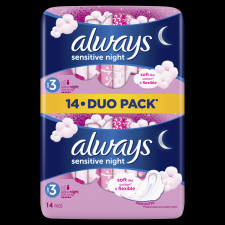  Always egészségügyi betét Duo Sensitive Night 14 db intim higiénia