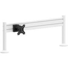 AlzaErgo Slatwall SWP110 fehér sín + SWDM210 fehér tartóoszlopok + SWAS420 fekete tartó tv állvány és fali konzol