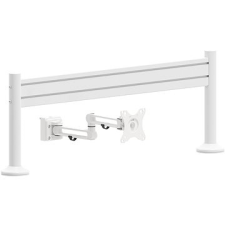 AlzaErgo Slatwall SWP110 rúd fehér + SWDM210 fogantyú fehér + SWAS410 tartó fehér tv állvány és fali konzol
