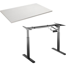 AlzaErgo Table ET2 fekete + TTE-01 140x80cm fehér tölgy asztallap íróasztal