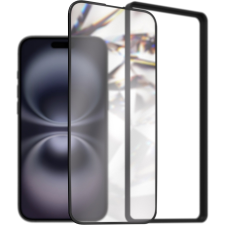 AlzaGuard DiamondShiel Glass iPhone 16 Plus 3D üvegfólia + felhelyező keret mobiltelefon kellék