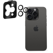 AlzaGuard Elite Lens Protector iPhone 15 Pro/15 Pro Max kamera védő fólia - fekete mobiltelefon kellék