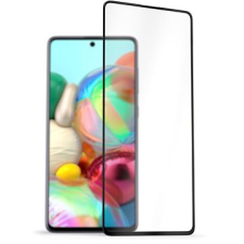AlzaGuard FullCover Glass Protector Samsung Galaxy A71 2.5D üvegfólia - fekete mobiltelefon kellék