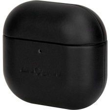 AlzaGuard Genuine Leather AirPods 4 fekete tok fülhallgató, fejhallgató tok