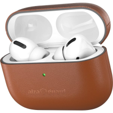 AlzaGuard Genuine Leather AirPods Pro 2022 tok, barna fülhallgató, fejhallgató tok