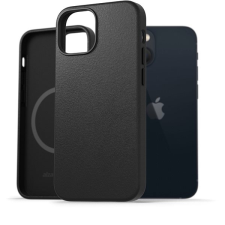 AlzaGuard Genuine Leather iPhone 13 mini Magsafe fekete tok tok és táska