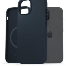AlzaGuard Genuine Leather iPhone 15 MagSafe kék tok tok és táska