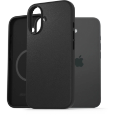 AlzaGuard Genuine Leather iPhone 16e MagSafe fekete tok tok és táska
