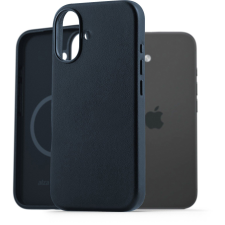 AlzaGuard Genuine Leather iPhone 16e MagSafe kék tok (AGD-GLCM15L) tok és táska