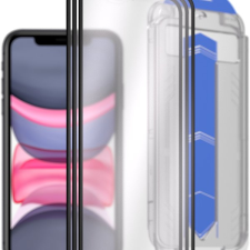 AlzaGuard Glass EasyFit DustFree iPhone 11 / XR 2.5D üvegfólia - 3db + applikátor mobiltelefon kellék