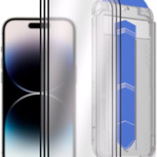 AlzaGuard Glass EasyFit DustFree iPhone 14 Pro 2.5D üvegfólia - 3db + applikátor mobiltelefon kellék