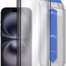 AlzaGuard Glass EasyFit DustFree iPhone 16 2.5D üvegfólia - 3db + applikátor mobiltelefon kellék