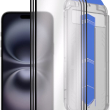 AlzaGuard Glass EasyFit DustFree iPhone 16 Plus 2.5D üvegfólia - 3db + applikátor mobiltelefon kellék
