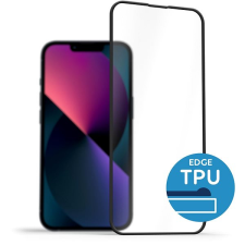 AlzaGuard Glass with TPU Frame iPhone 13 Mini 2.5D üvegfólia - fekete mobiltelefon kellék