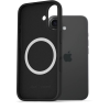 AlzaGuard iPhone 16 Silicone Case Compatible with Magsafe fekete tok