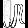 AlzaGuard Luxe Detach Lanyard Case Compatible with MagSafe for iPhone 16 fekete tok (AGD-PCF000016B)