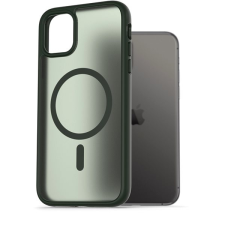 AlzaGuard Matte Case Compatible with Magsafe iPhone 11 sötétzöld tok tok és táska