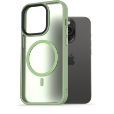 AlzaGuard Matte Case iPhone 15 Pro MagSafe zöld tok (AGD-PCMM14G) tok és táska
