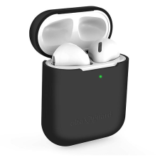 AlzaGuard Skinny Silicone Case Airpods 1. és 2. generáció fekete fülhallgató, fejhallgató tok