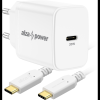AlzaPower A110C Fast Charge 20 W fehér + Core USB-C 2.0 60 W, 1 m, fehér (APW-CCA110-CBTC1010W)