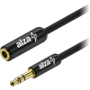 AlzaPower AluCore Audio 3,5 mm Jack (M) to 3,5 mm Jack (F), 3m - fekete (APW-CBA3JF03B)