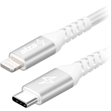 AlzaPower AluCore USB-C to Lightning MFi 0,5m, ezüst kábel és adapter