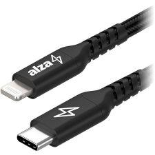 AlzaPower AluCore USB-C to Lightning MFi 0,5m, fekete kábel és adapter