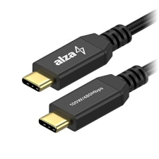 AlzaPower AluCore USB-C / USB-C 2.0, 5A, 100W, 1m fekete kábel és adapter